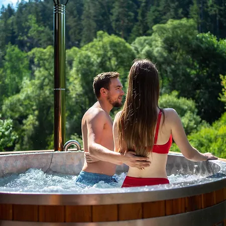 Деревянный коттедж Sovia Wellness Chata, Sauna & Jacuzzi, Slovensky Raj